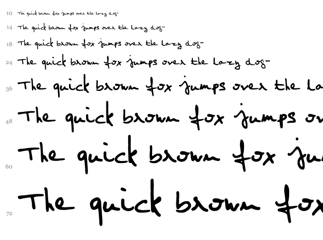 Elo Hand font waterfall